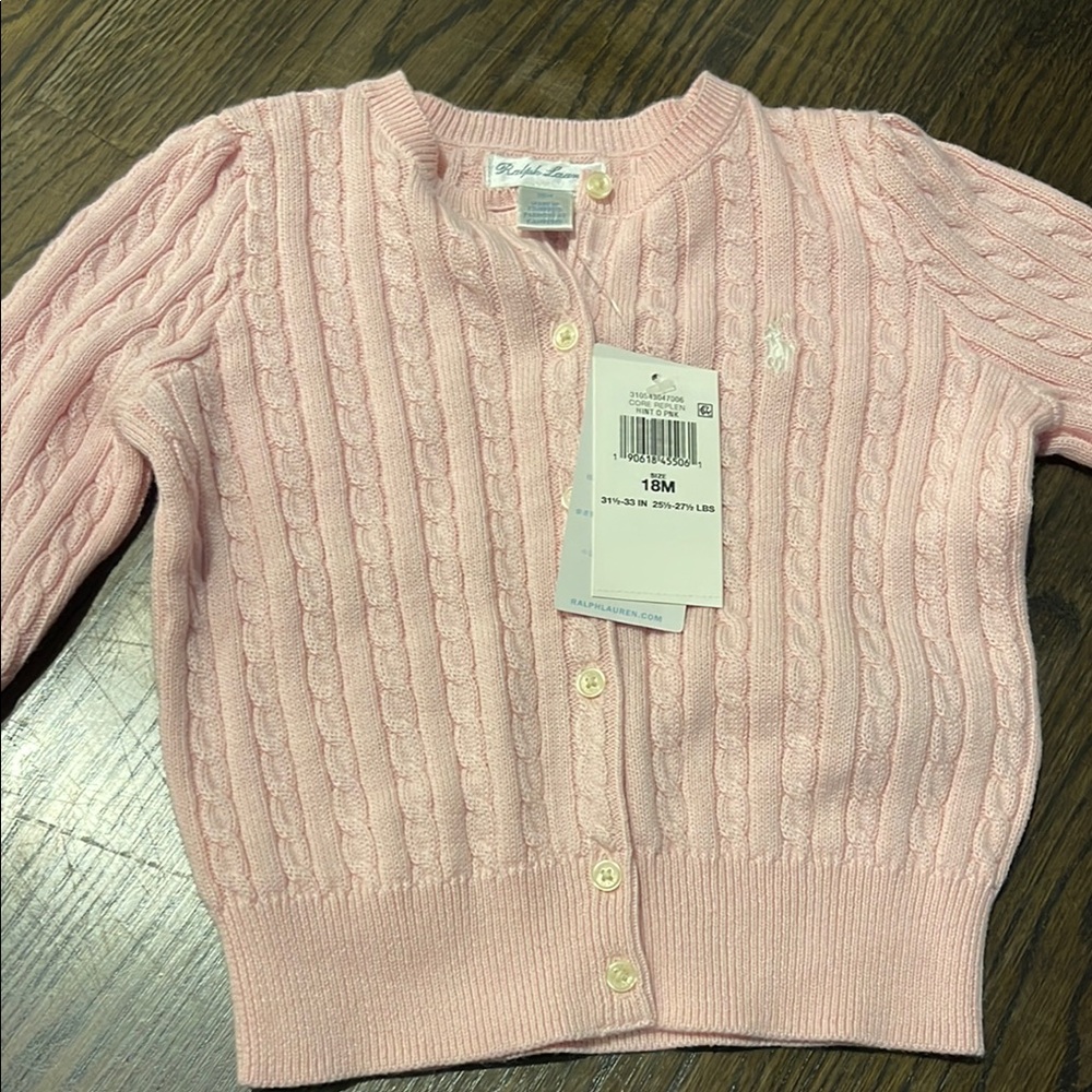 Ralph Lauren Soft Pink Knit Sweater